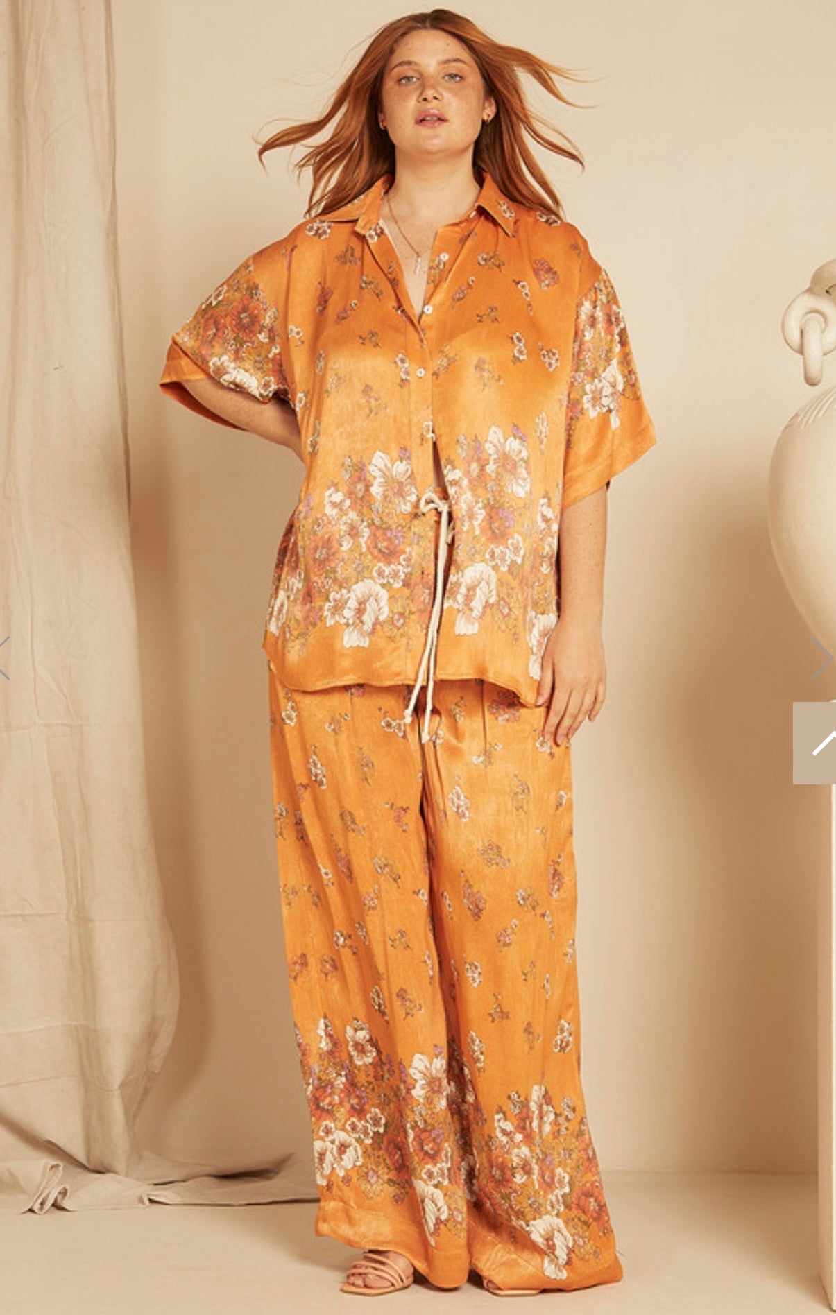 Freesia Floral Shirt - Marigold