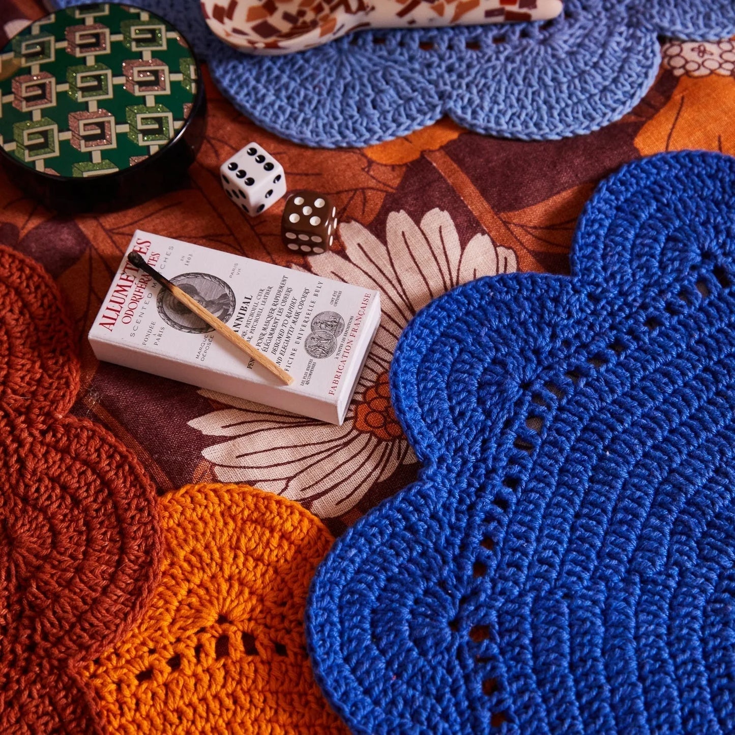 Chumo Crochet Placement Set - Lapis