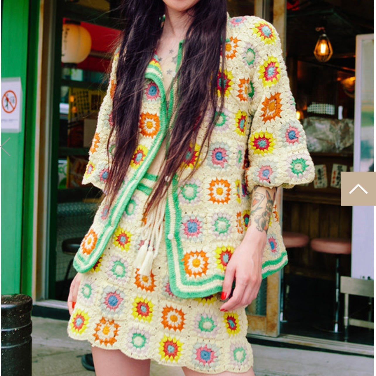 Short Sleeve Crochet Shirt - Bowler Collar
