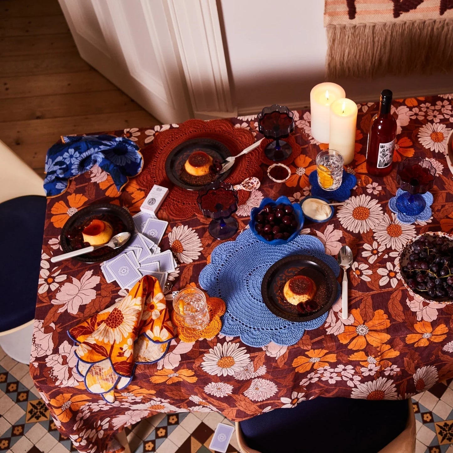 Chumo Crochet Placement Set - Lapis