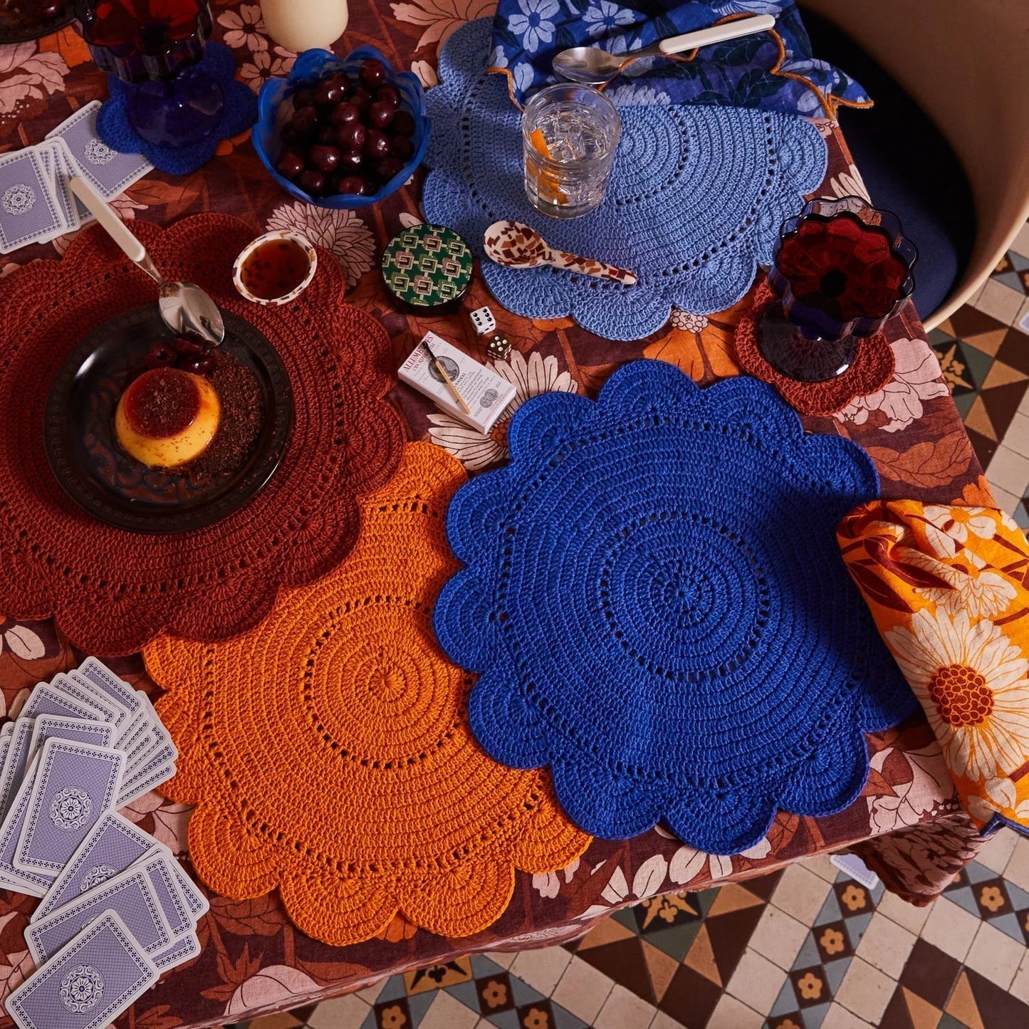 Chumo Crochet Placement Set - Lapis