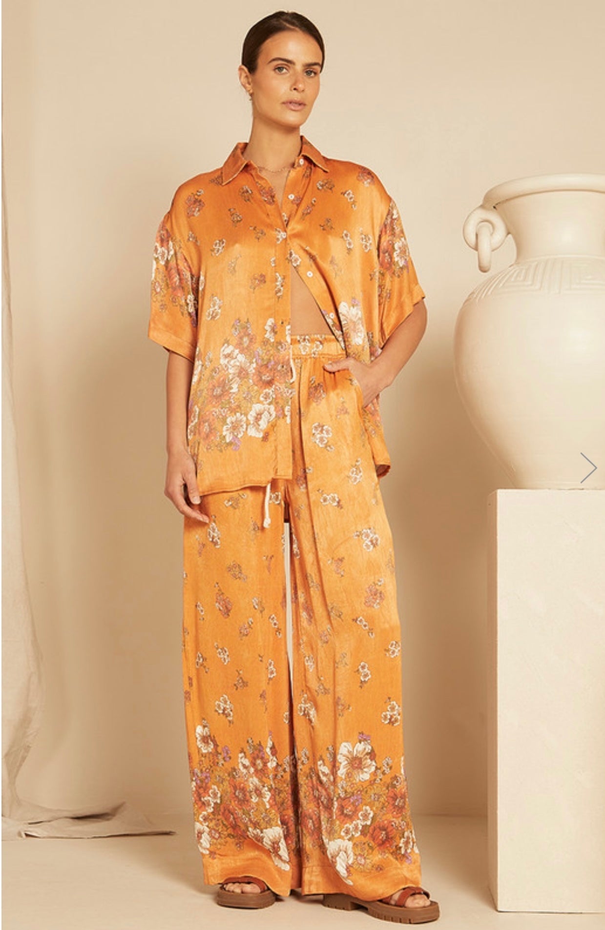 Freesia Floral Shirt - Marigold