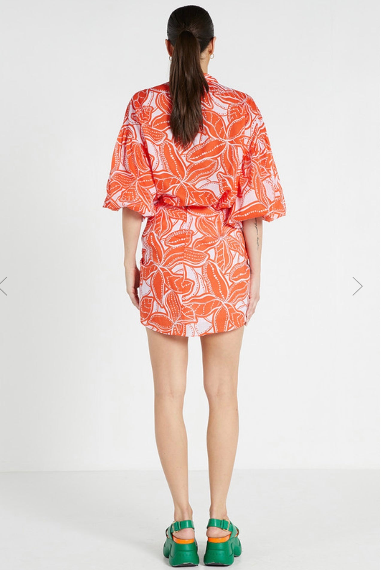 Tie Front Mini Skirt - Ukiyo Print