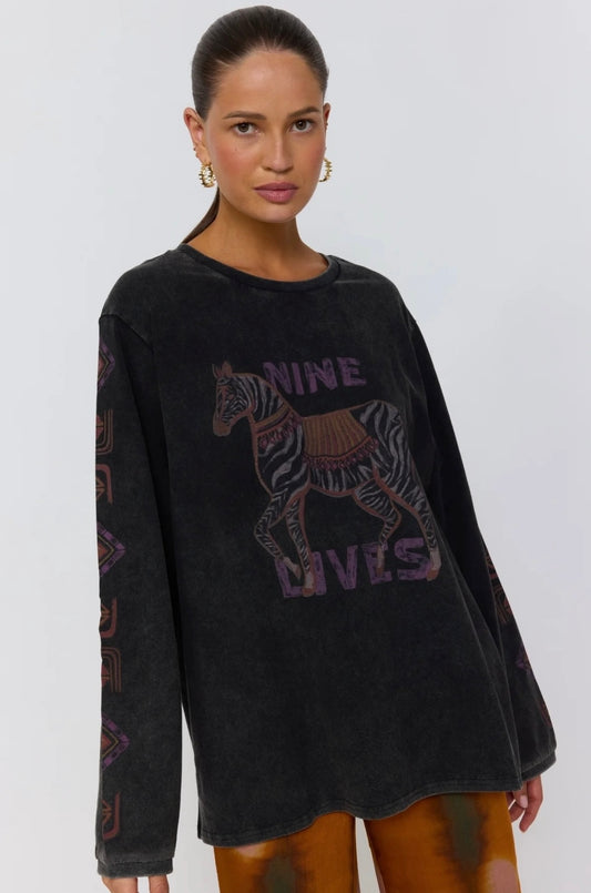 Mirage Long Sleeve Top - Noir