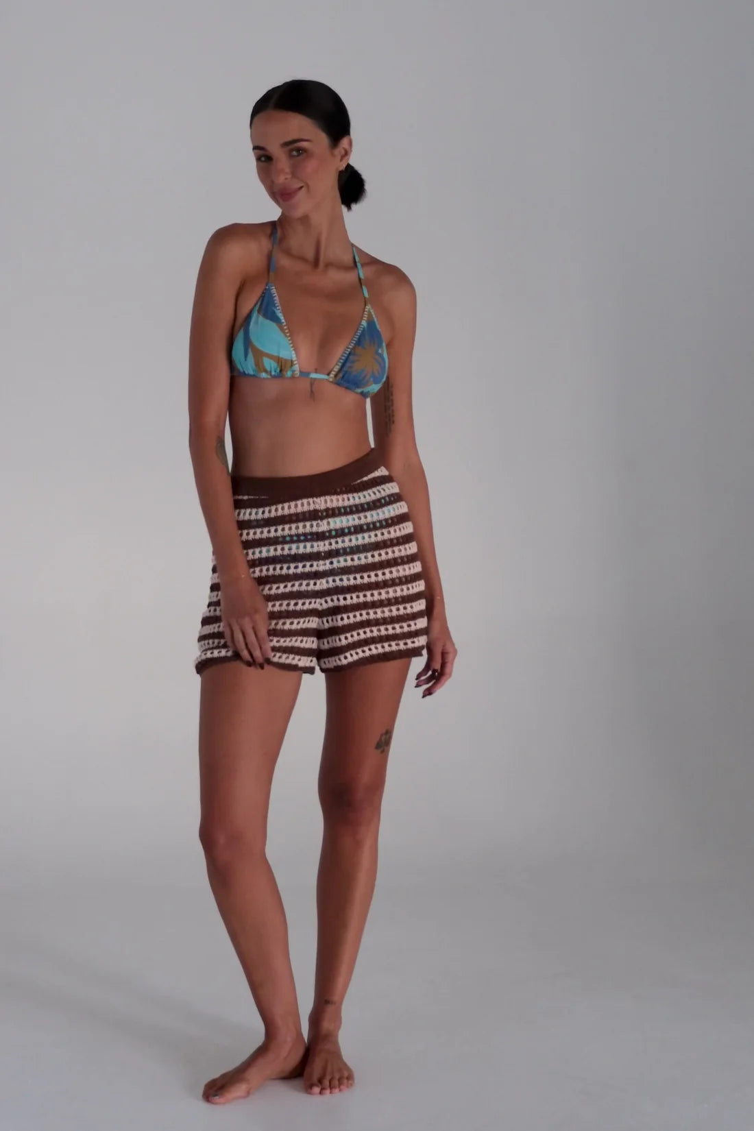 Sorrento Knit Crochet Short - Coco