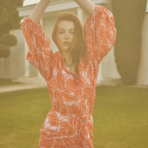 Billow Sleeve Blouse - Ukiyo Print