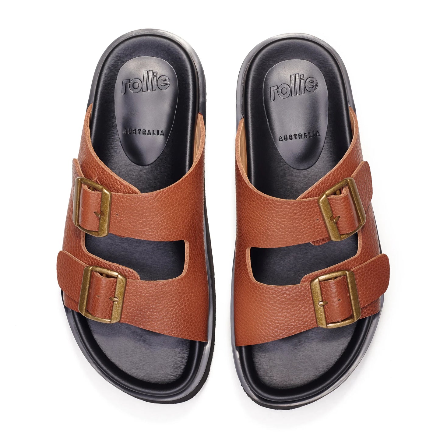 Ace Slide - Burnish Tan/Black