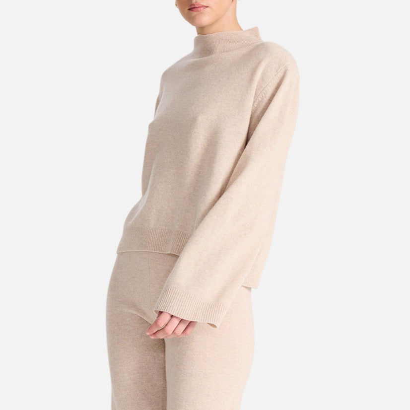 Turtle Knit Sweater - Almond Buff