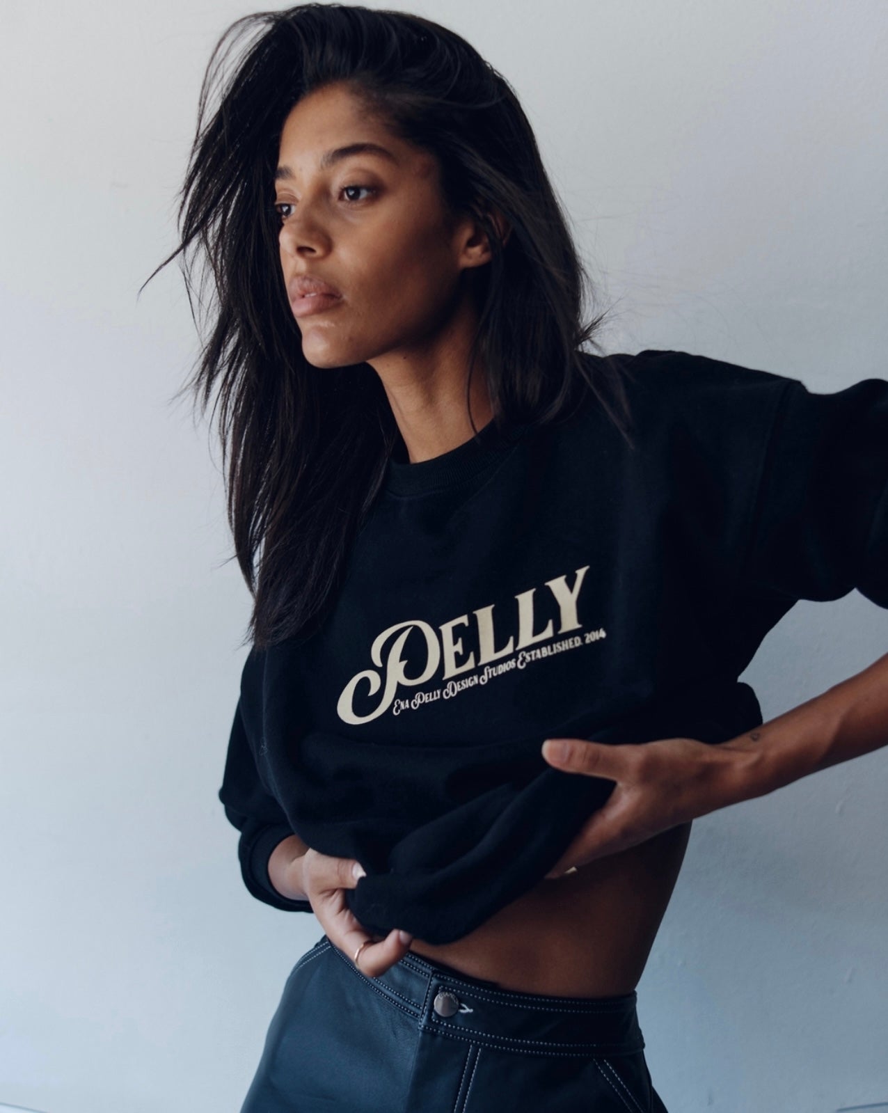 Vintage Pelly Script Sweater - Washed Black