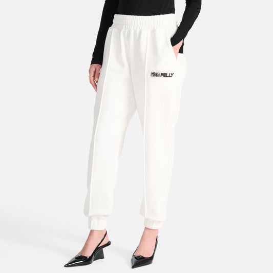 Penny Pintuck Trackpant - Vintage White
