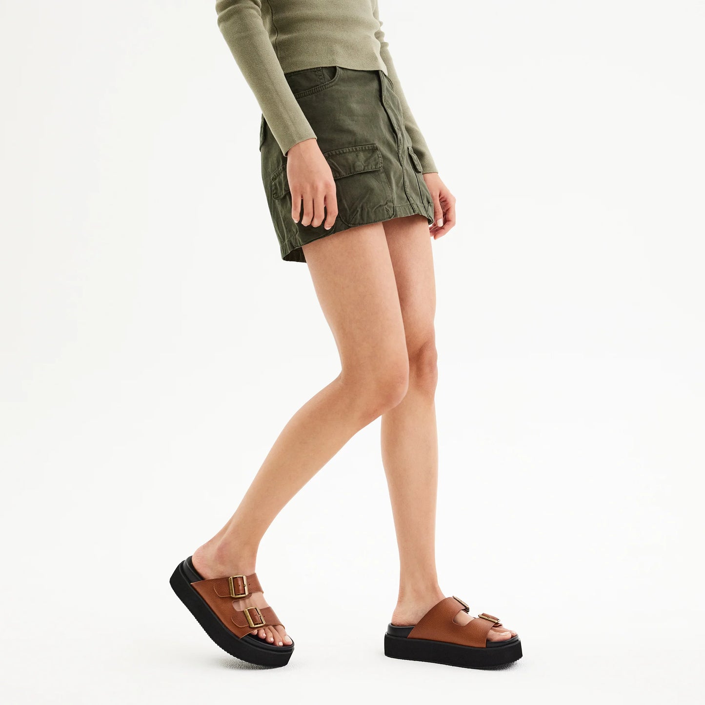 Ace Slide - Burnish Tan/Black