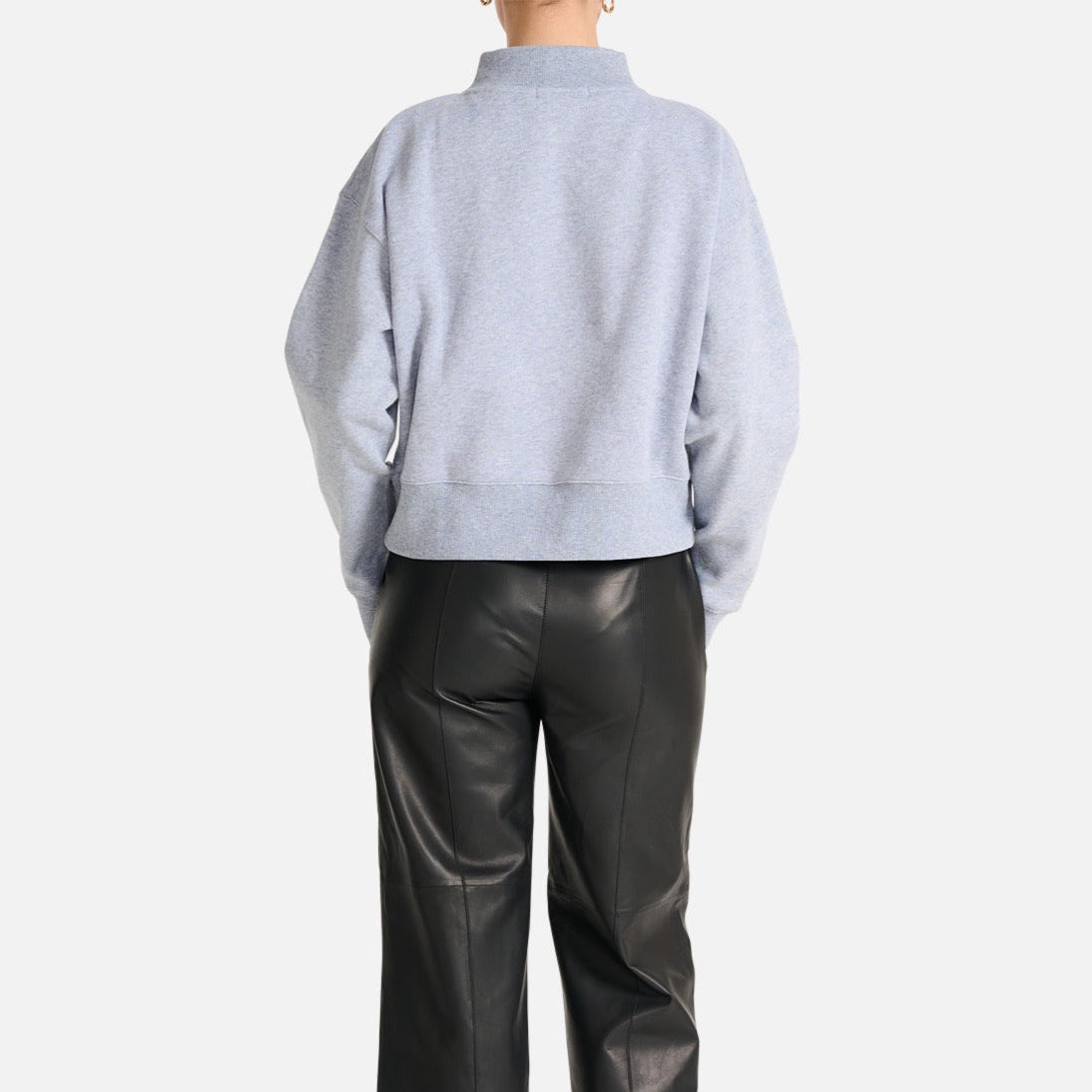 Bailey High Neck Sweater - Grey Marle