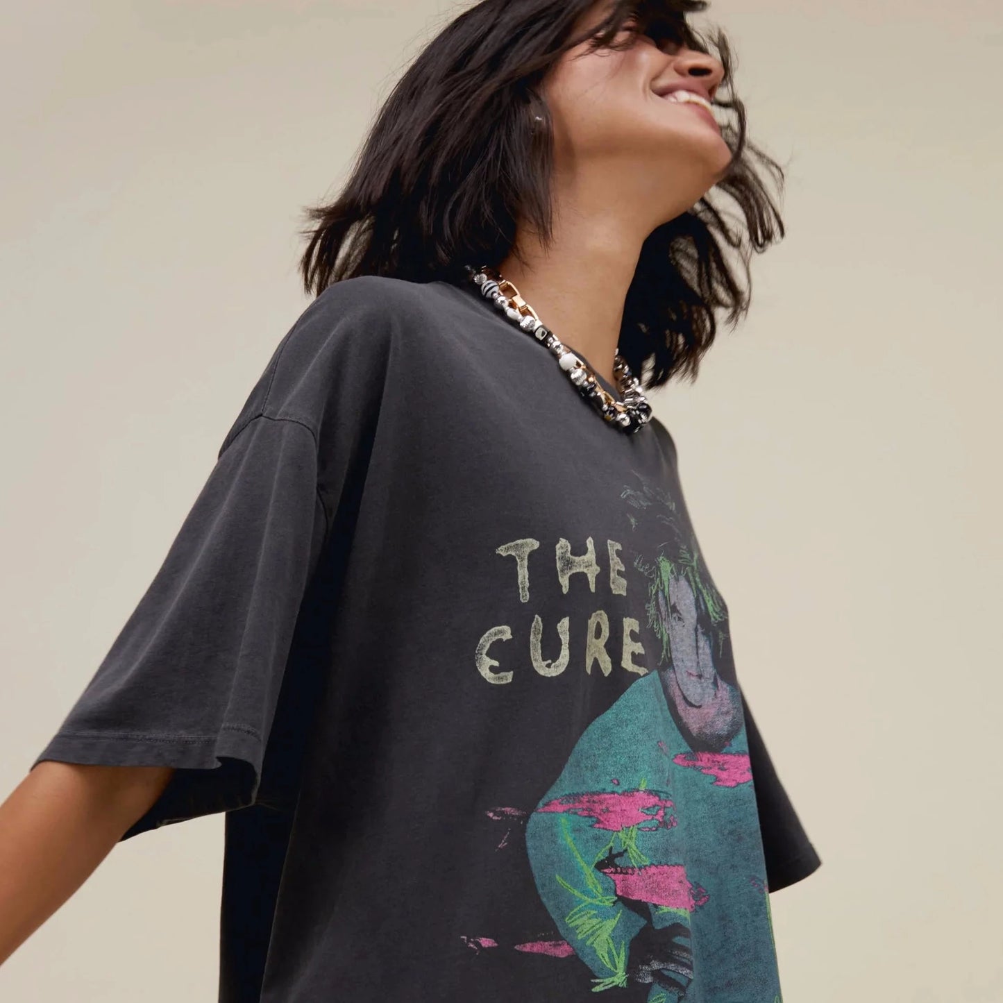 The Cure Beach Party Tour O/S Tee - Pigment Black