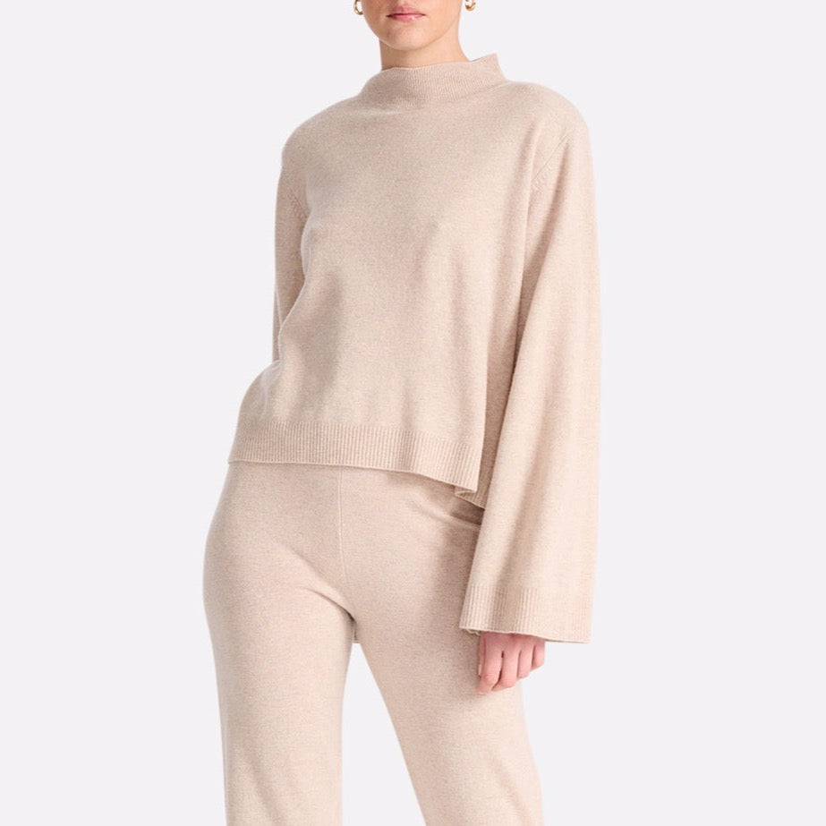 Turtle Knit Sweater - Almond Buff