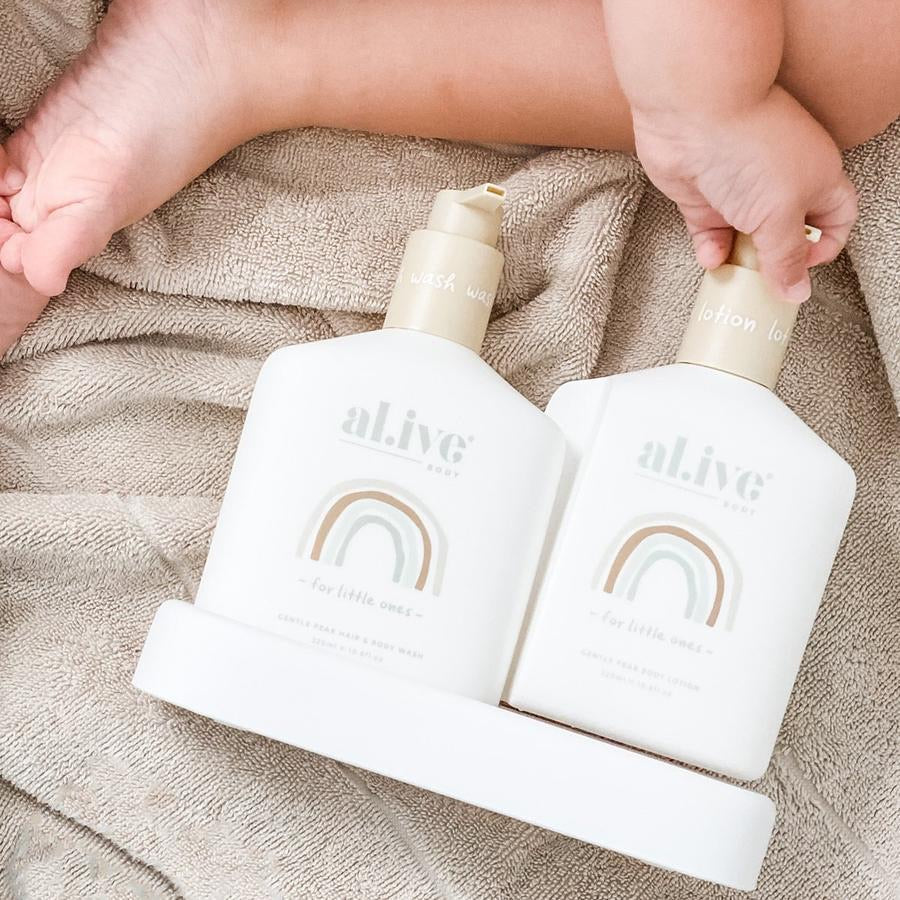 Baby Duo (Hair/Body Wash & Lotion) + Tray - Gentle Pear