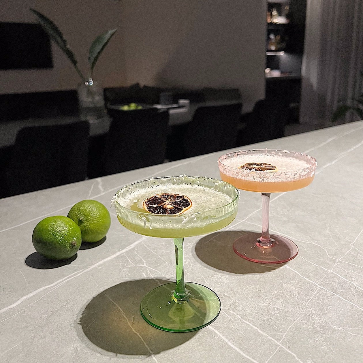 Verdi Ribbed Cocktail Glasses - Set of Two