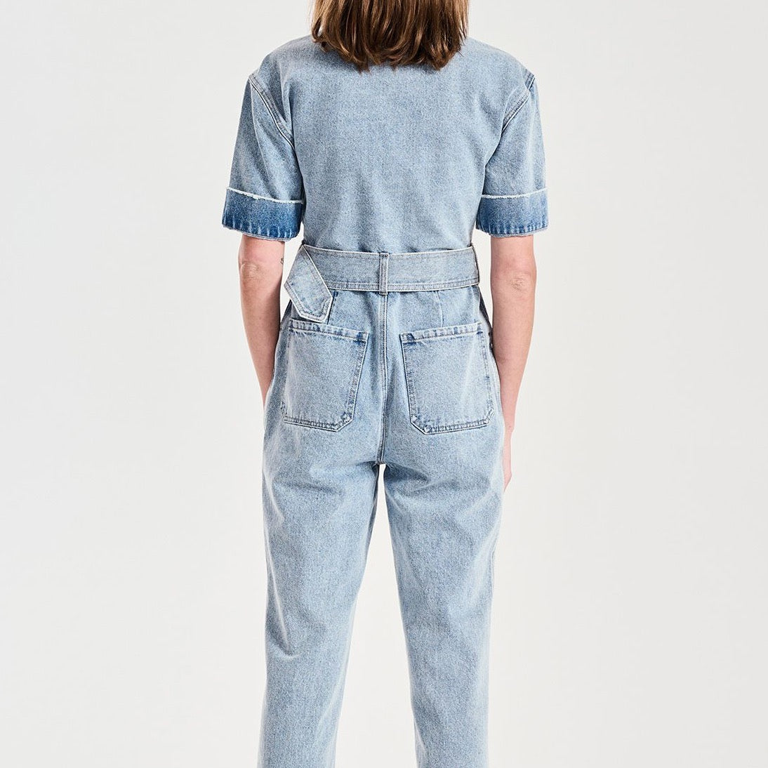 Kiera Denim Boiler Suit - Mid Blue Wash