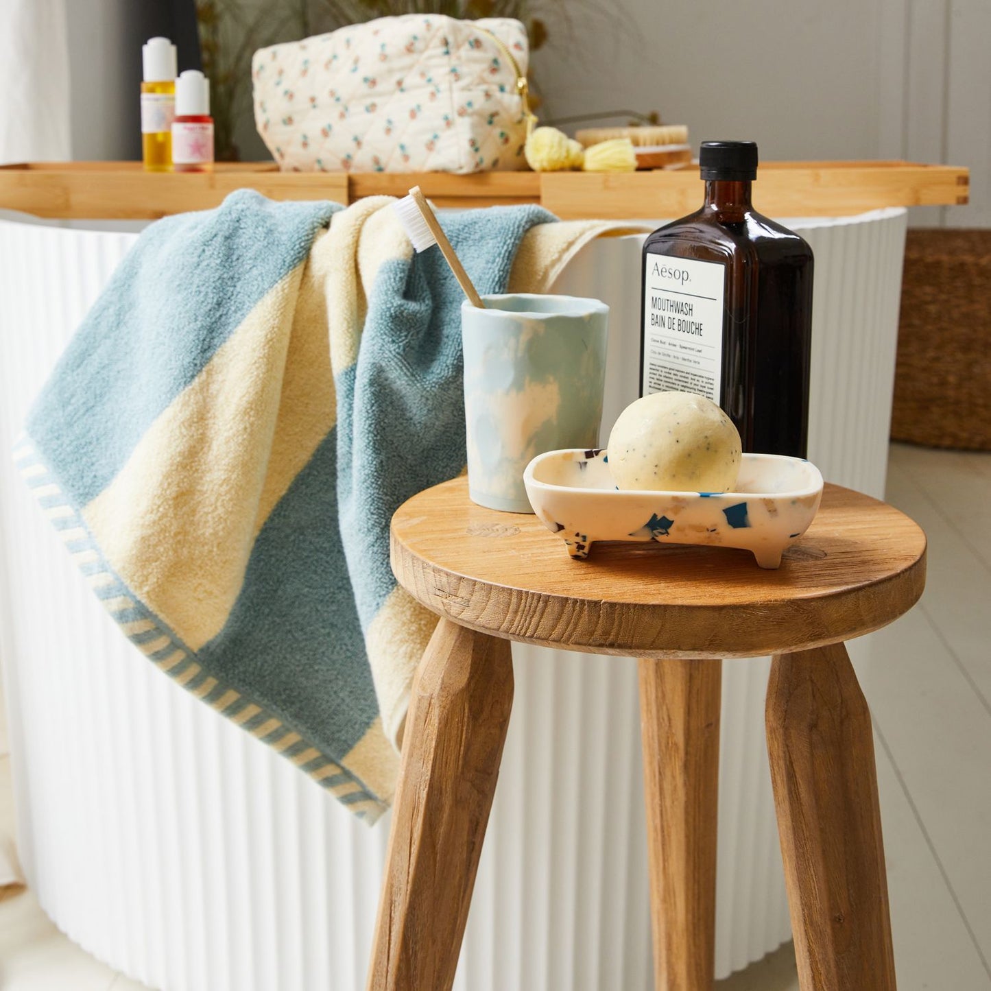 Didcot Hand Towel - Cloud