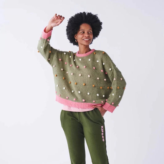 Dotty Spotty Knit Adult Sweater