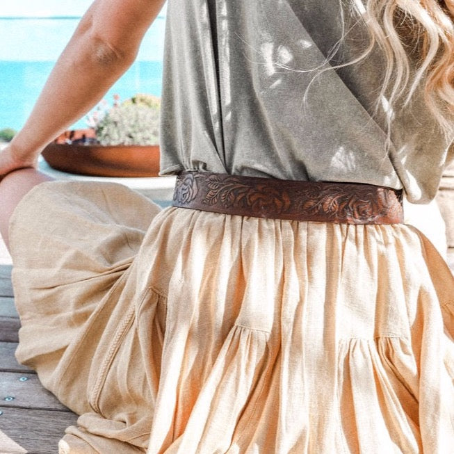 Rosa Belt - Vintage Brown