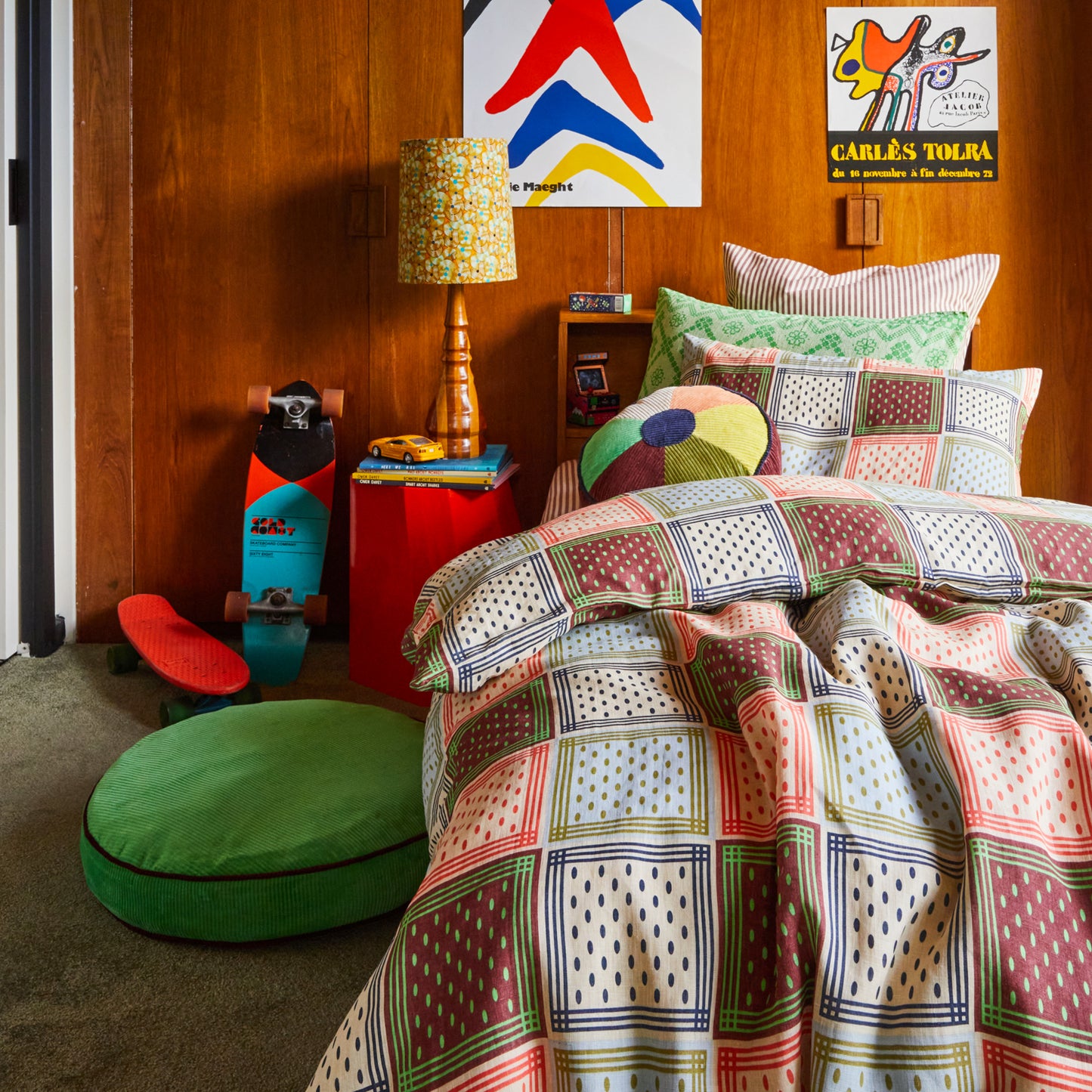 Nora Floor Cushion - Pea