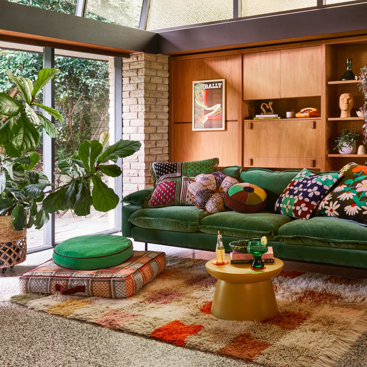 Nora Floor Cushion - Pea