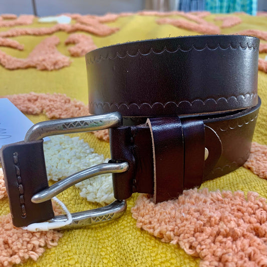 Utilitaire Vintage Chocolate Leather Belt