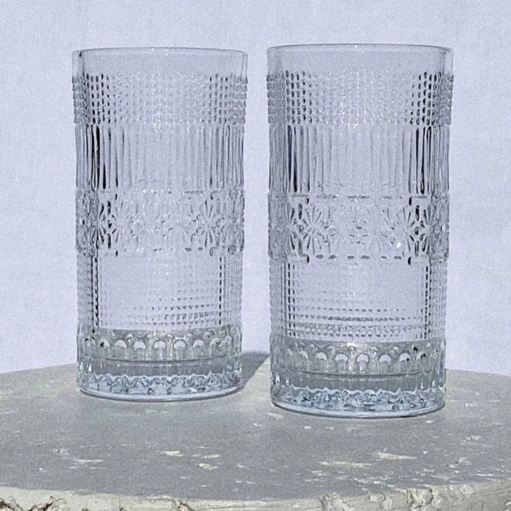 Detailed Tall Glass Set
