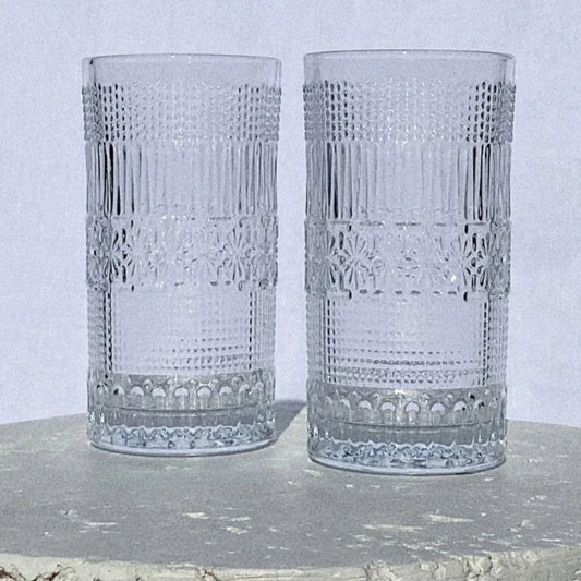 Detailed Tall Glass Set