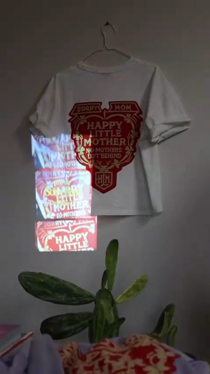 Happy Little Mother Tee - White