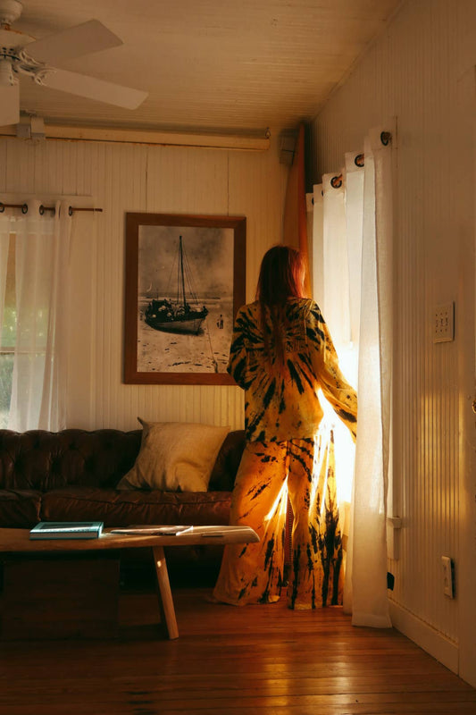 LOST & FOUND TIE-DYE WIDE LEG PANTS