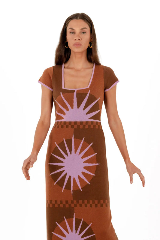 Charlie Midi Dress - Cocoa