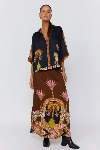 Abigail Maxi Skirt - Safari