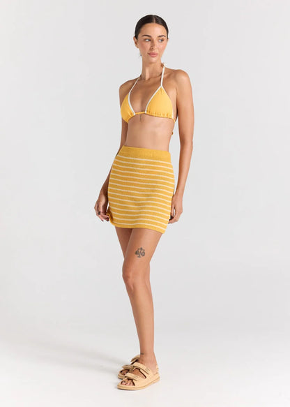 Surfside Knit Mini Skirt - Sunshine