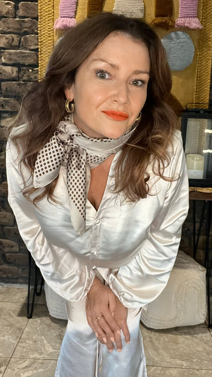 Scarf - Beige/Brown