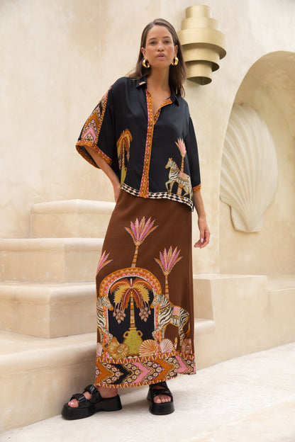 Abigail Maxi Skirt - Safari