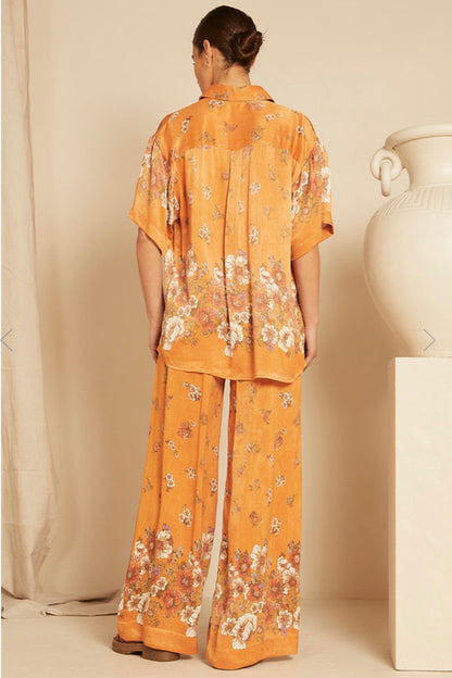 Freesia Floral Shirt - Marigold