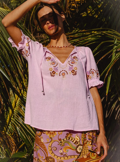 Bella Blouse - Petal