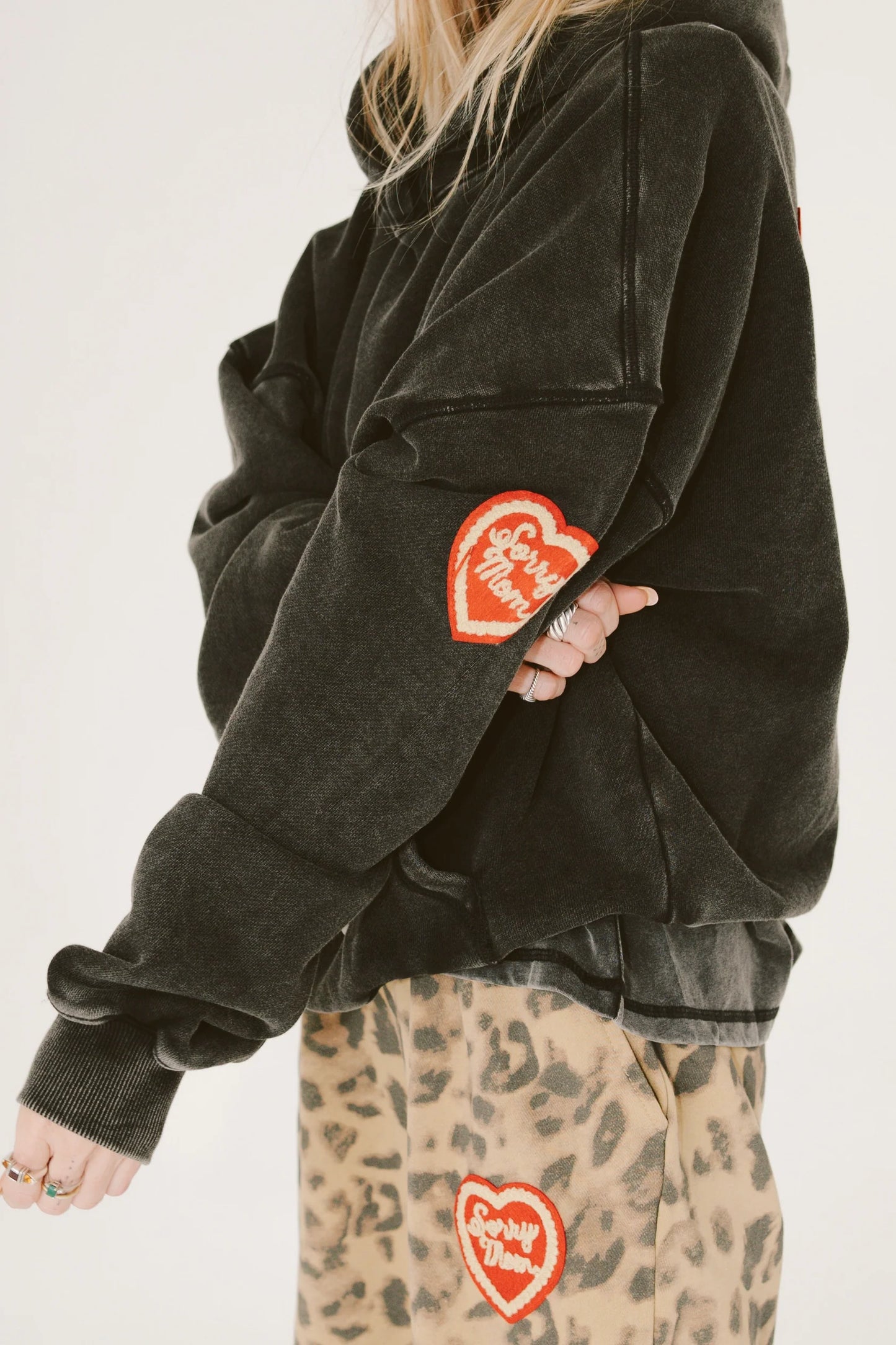 Sorry Mom Hoodie - Vintage black