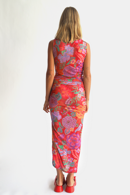 Tullah Midi Dress - Royal Rouge