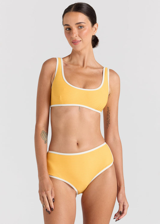 Poolside Crop Bikini Top - Sunshine