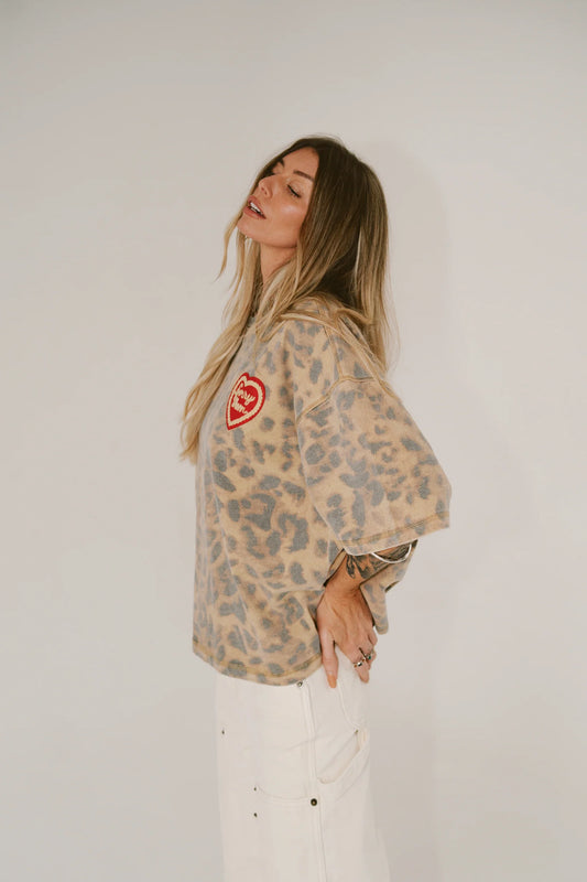 Sorry Mom Tee - Leopard