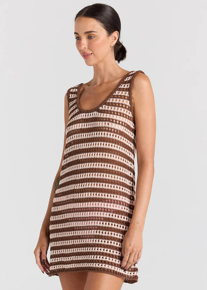 Sorrento U Knit Crochet Dress - Coco