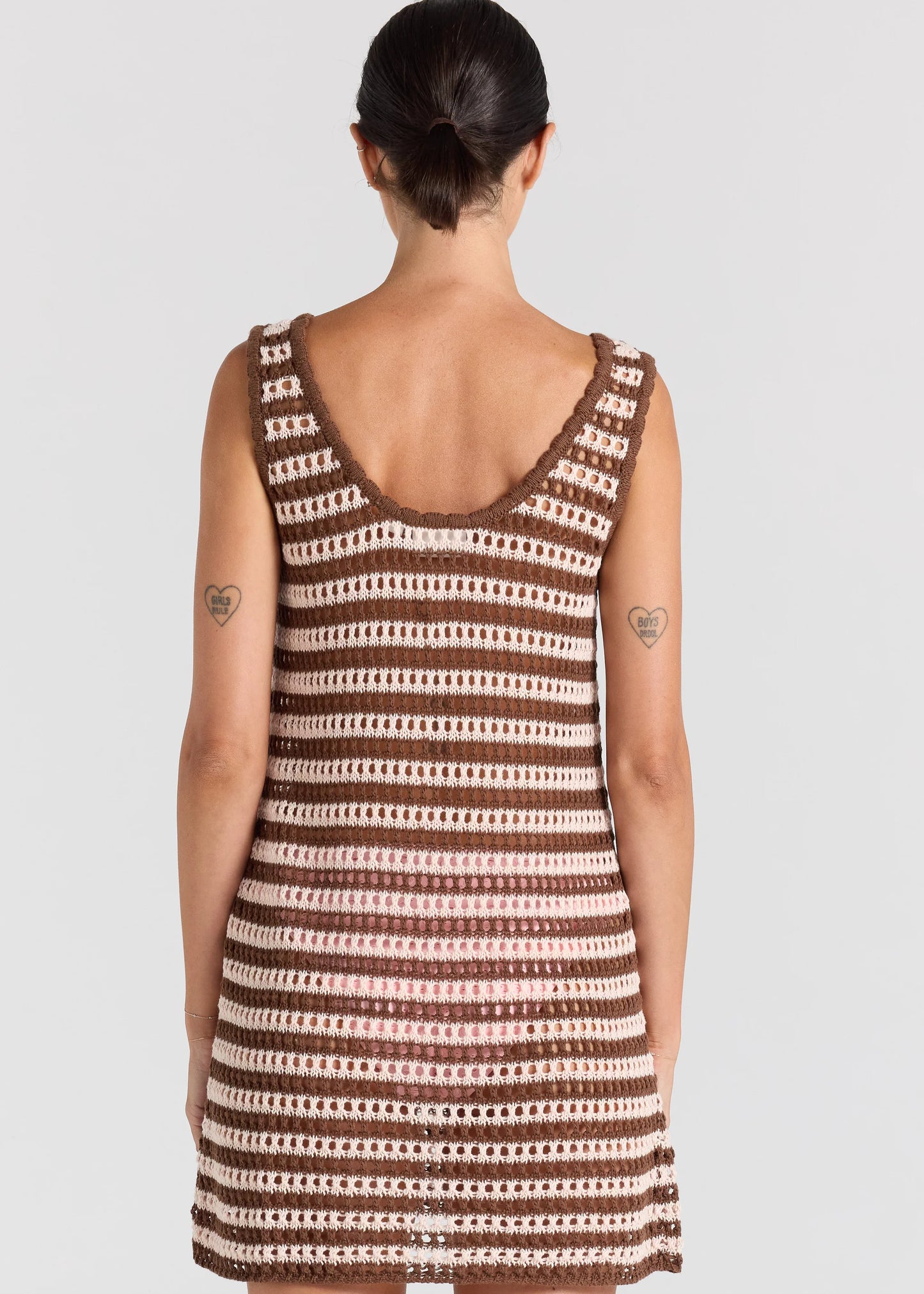 Sorrento U Knit Crochet Dress - Coco