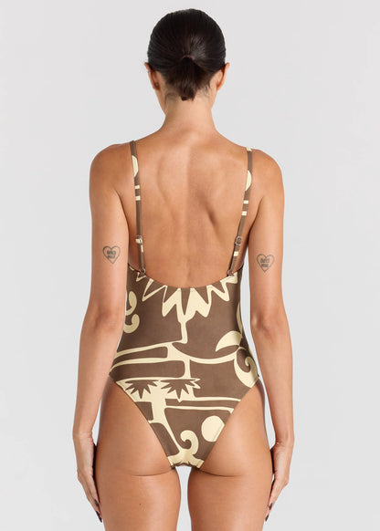 Beachcomber Singlet One Piece Swimsuit - Banana