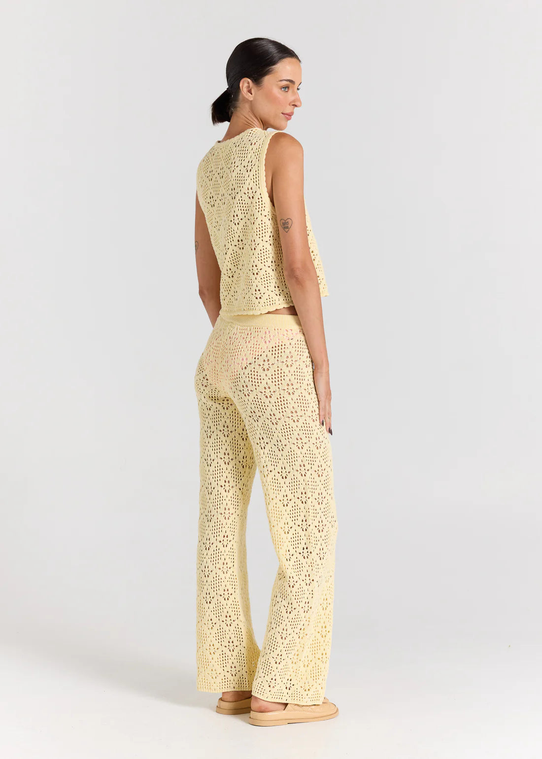 Messina Knit Pant - Lemon