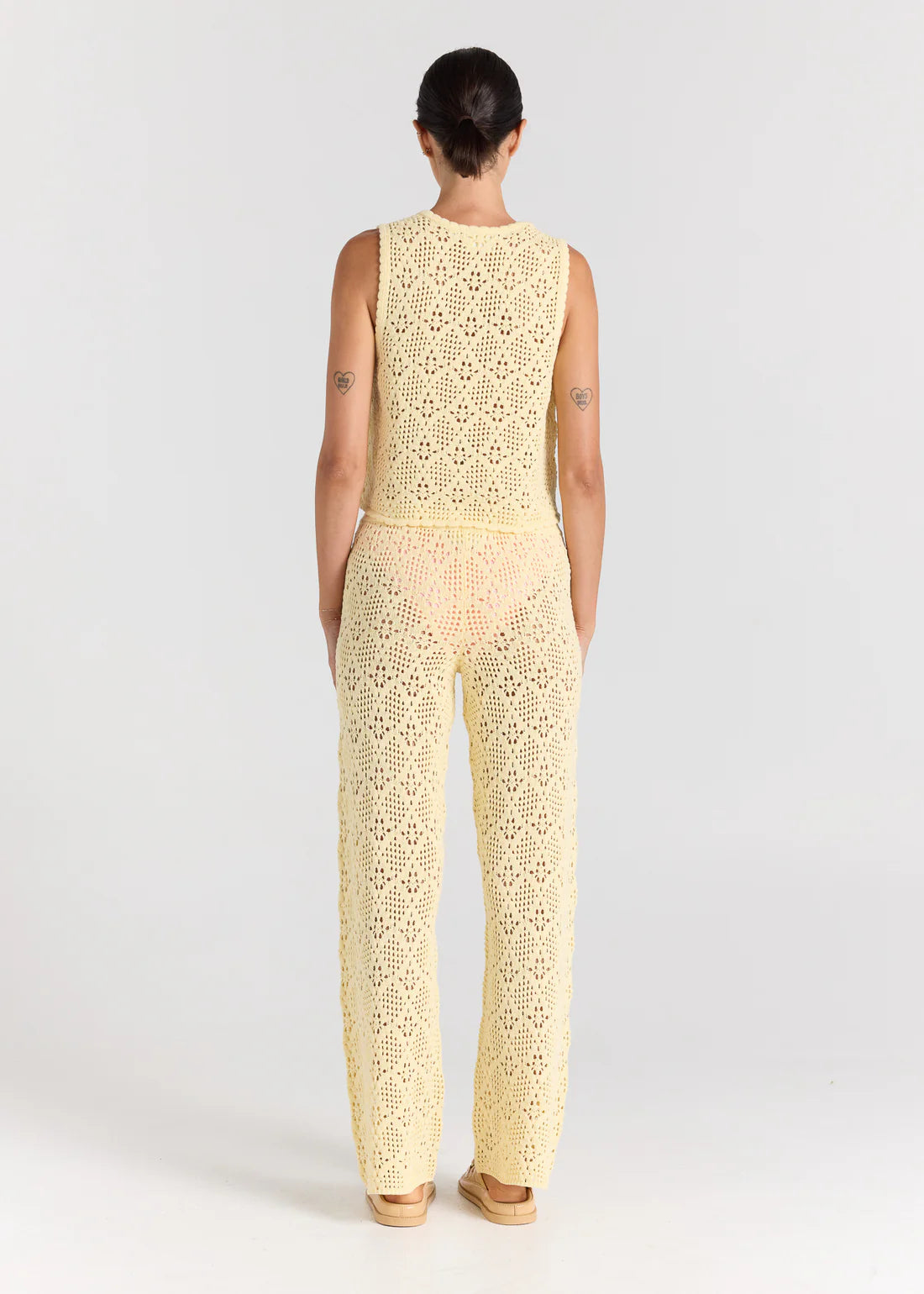 Messina Knit Pant - Lemon
