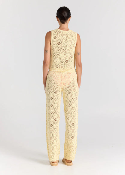 Messina Knit Pant - Lemon