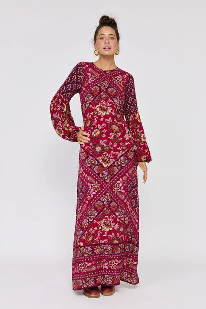 Quartz Gown - Pomegranate
