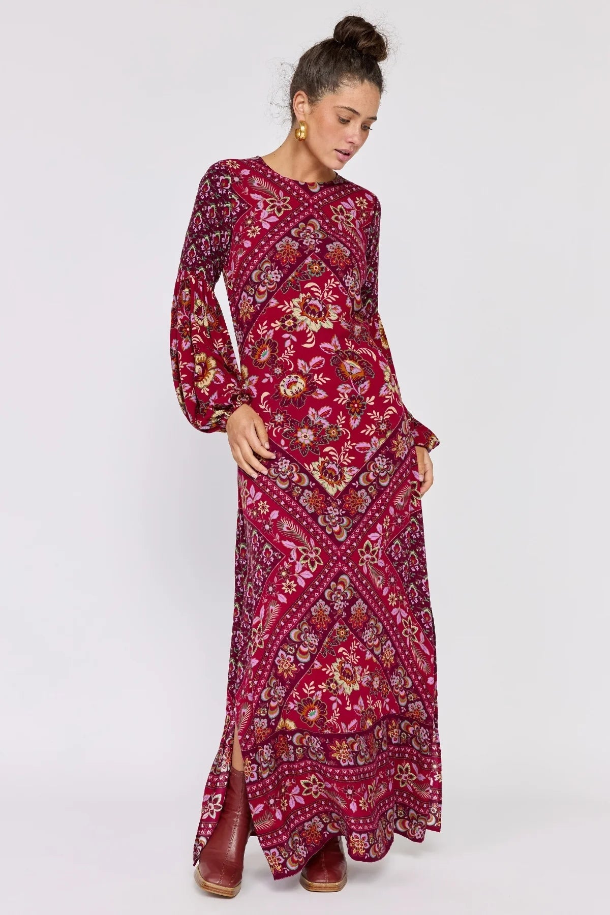 Quartz Gown - Pomegranate